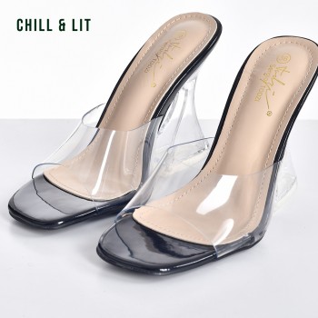Mules à Talon Transparentes