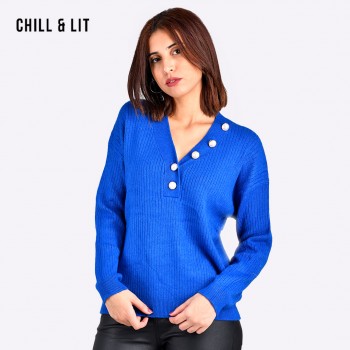Pull en Laine Boutonné