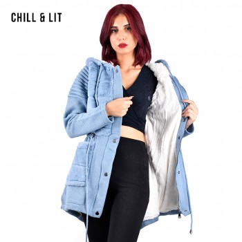 Manteau en Laine Mi-Long