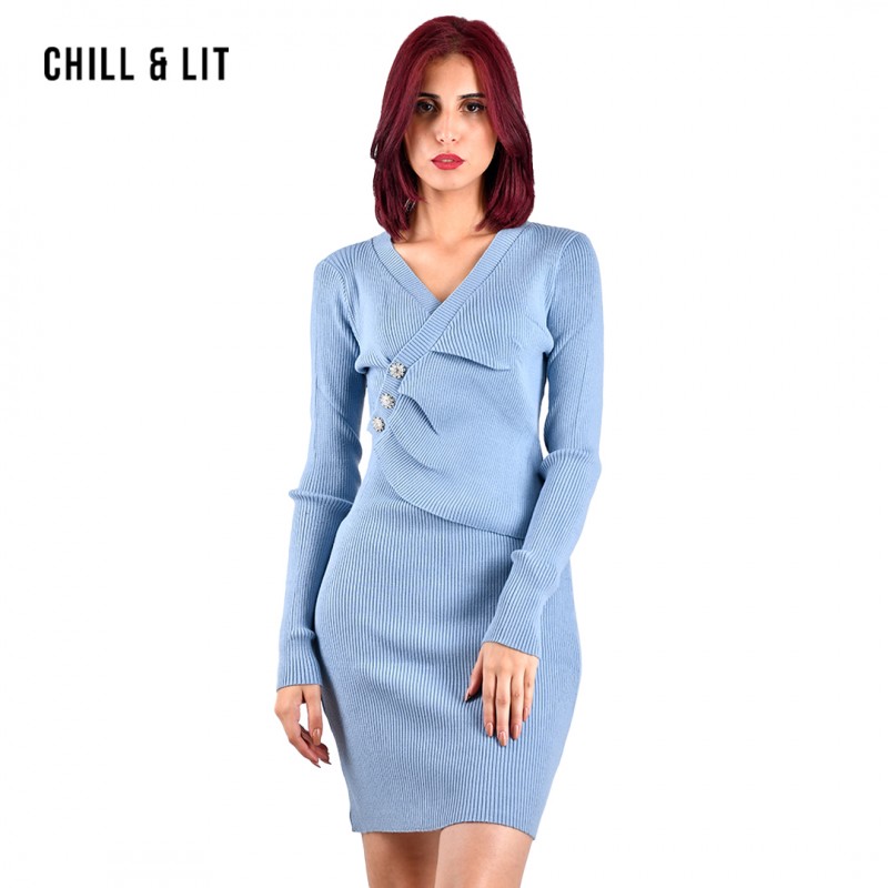 Robe Pull Hiver LOUISE DELLA En Mohair Laine - Orange Saumon - Taille M