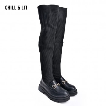 Bottes Cuissardes en Cuir...