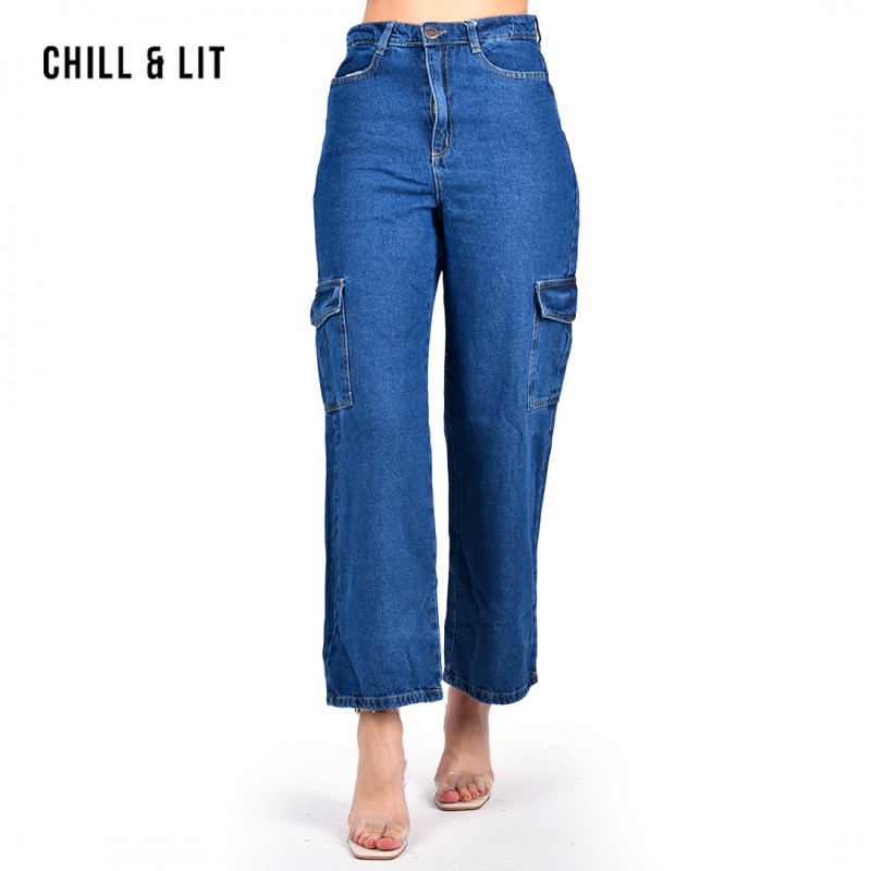 Jean Femme Taille Haute Coupe Droite - Denim élastique Baggy - Vintage, Confortable Pour Tous Les Jours - 4