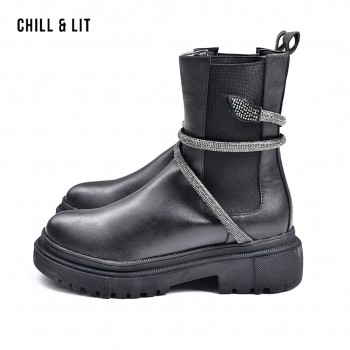 Bottines en Cuir Femme