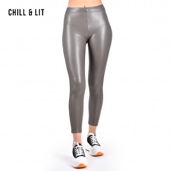 Legging En Cuir Taille Haute