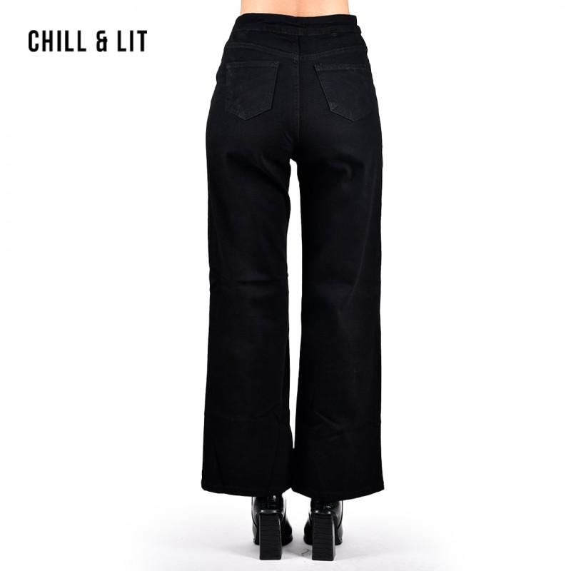 Jean Femme Taille Haute Coupe Droite - Denim élastique Baggy - Vintage, Confortable Pour Tous Les Jours - 7