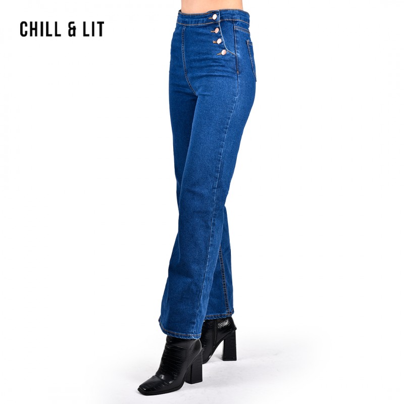 Jean Femme Taille Haute Confortable et Élégant