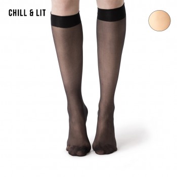 Mi-Bas Voile Lycra Bande...