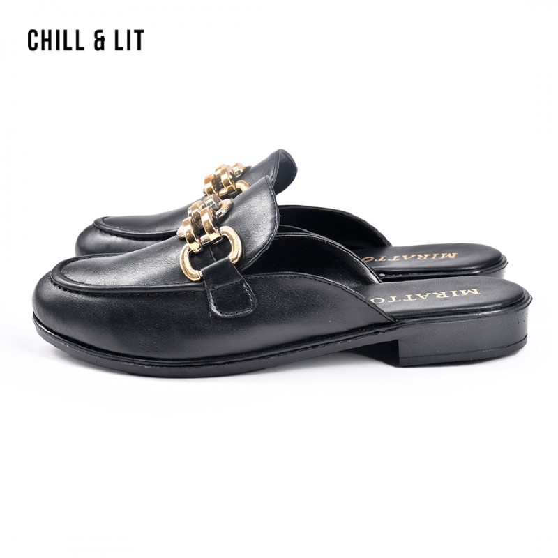 mules fermées cuir femme