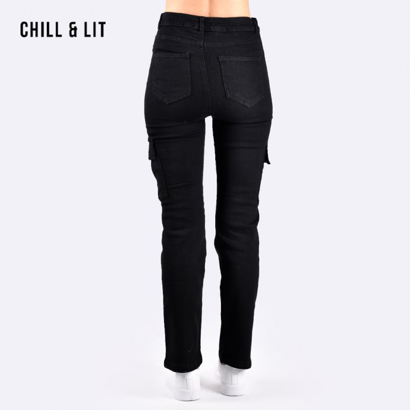 Jean Taille Haute Style Cargo