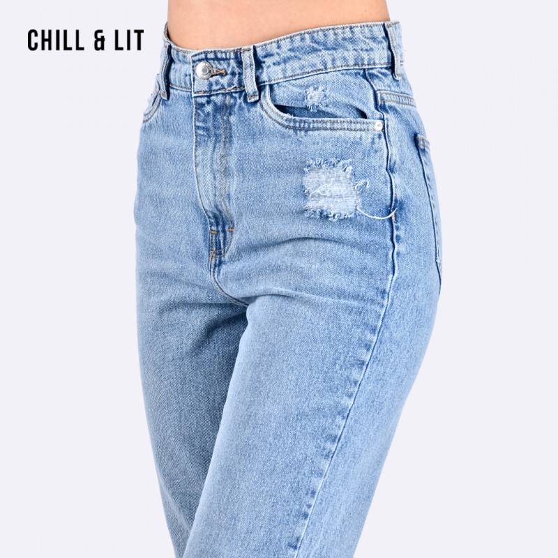 Jean Boyfriend A Taille Haute
