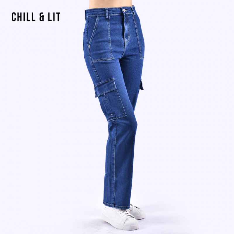 Jean Taille Haute Skinny/jegging Vibrant Taille 1 (24 Pouces) Bleu - Occasion Très Bon état