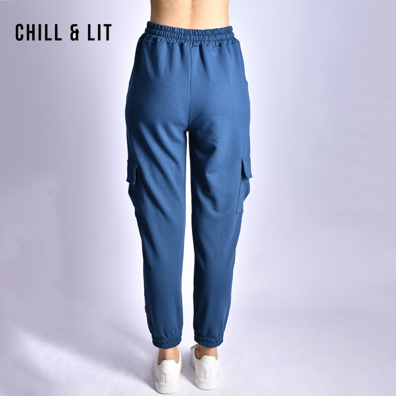 Nina Carter Pantalon Jean Jogging Femme - Taille Haute Décontracté Style Sport - Jeans D'Été
